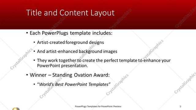 Title and Content presentation slide layout
