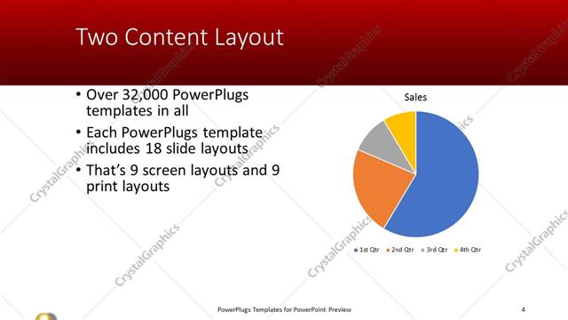 Two Content presentation slide layout