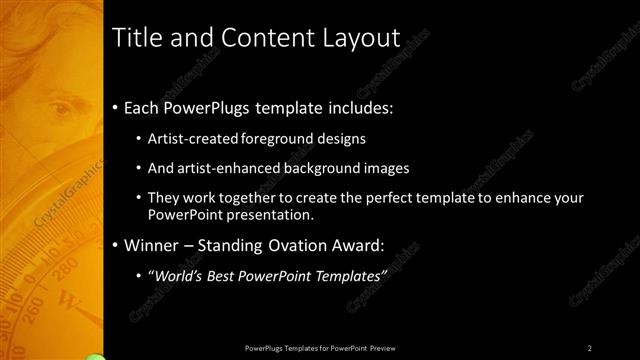 Title and Content presentation slide layout