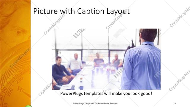 Picture with Caption presentation slide layout