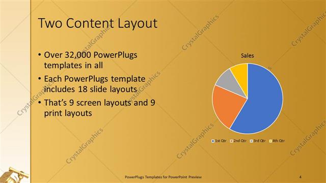 Two Content presentation slide layout