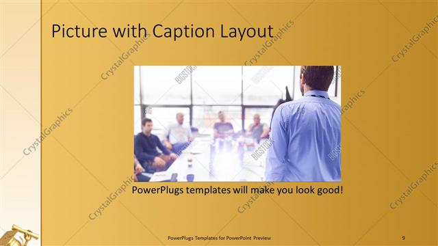 Picture with Caption presentation slide layout