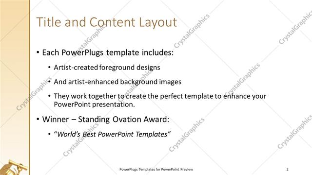 Title and Content presentation slide layout