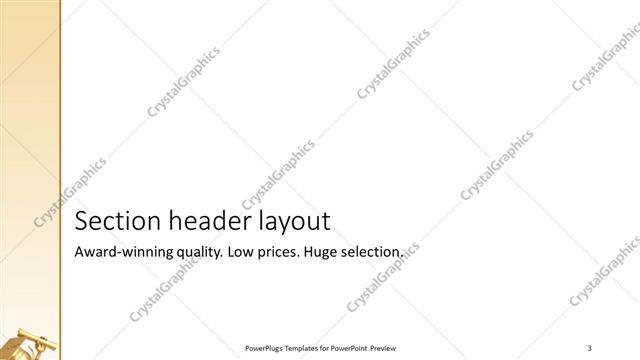 Section Header presentation slide layout