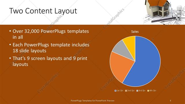 Two Content presentation slide layout