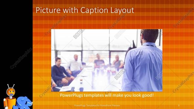 Picture with Caption presentation slide layout