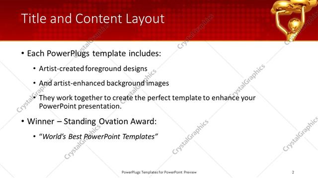 Title and Content presentation slide layout