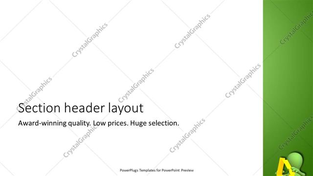 Section Header presentation slide layout