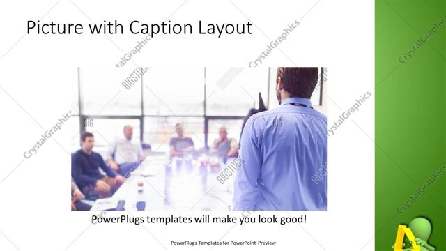 Picture with Caption presentation slide layout
