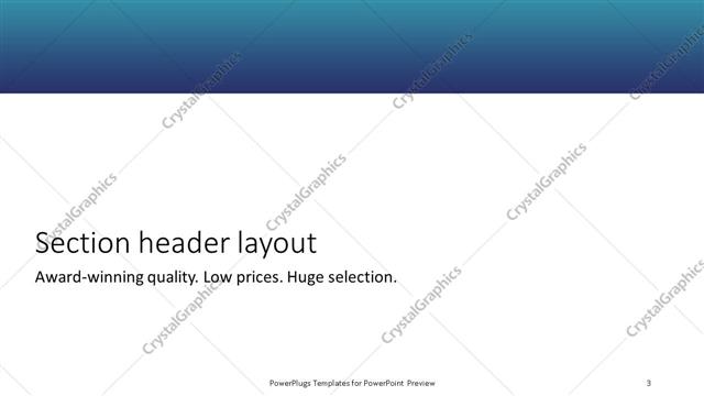 Section Header presentation slide layout