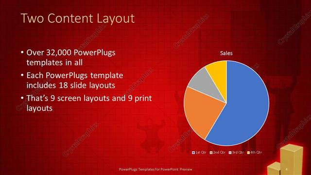 Two Content presentation slide layout