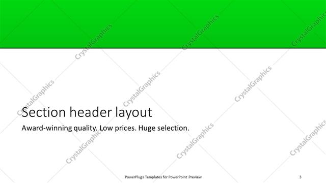 Section Header presentation slide layout