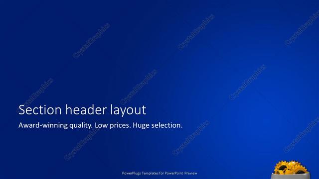 Section Header presentation slide layout