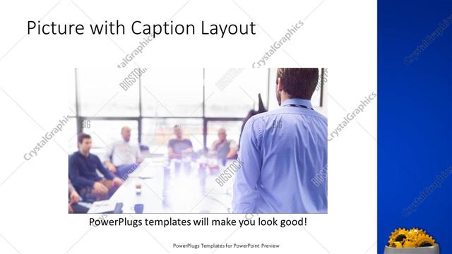 Picture with Caption presentation slide layout