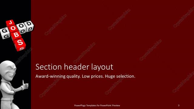Section Header presentation slide layout