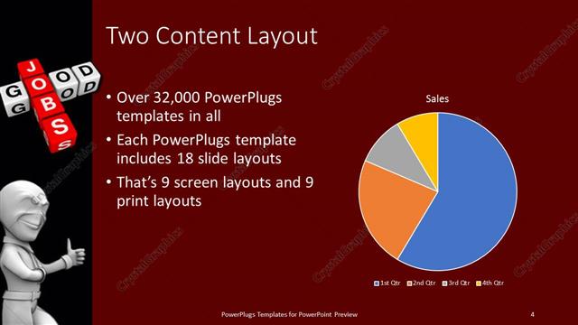 Two Content presentation slide layout