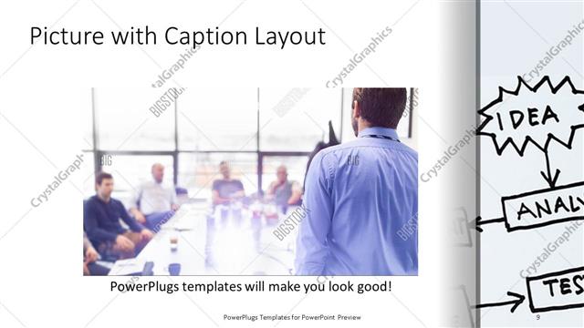 Picture with Caption presentation slide layout