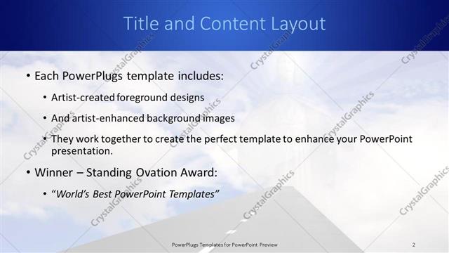 Title and Content presentation slide layout