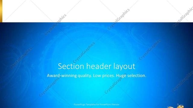 Section Header presentation slide layout