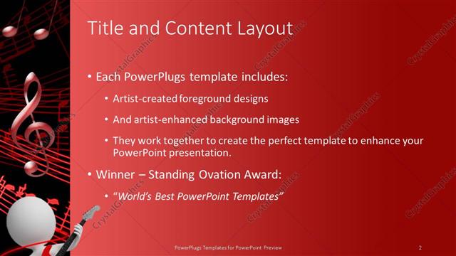 Title and Content presentation slide layout
