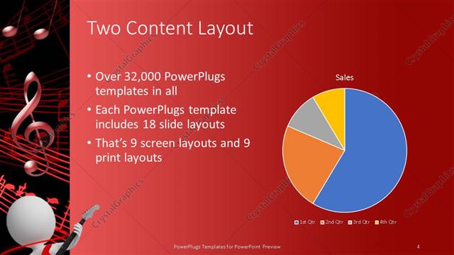 Two Content presentation slide layout