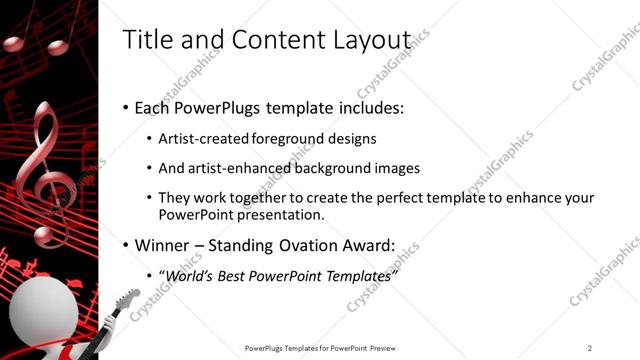 Title and Content presentation slide layout
