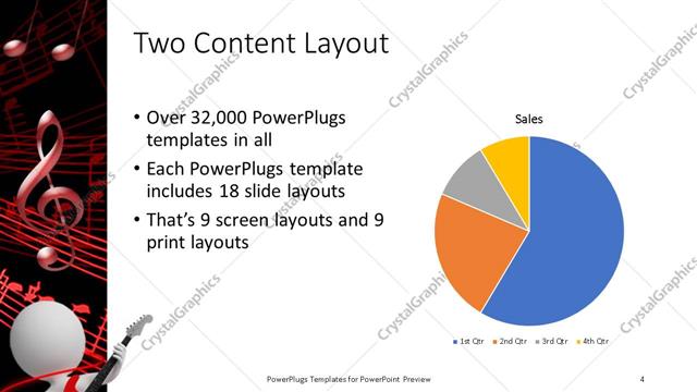 Two Content presentation slide layout
