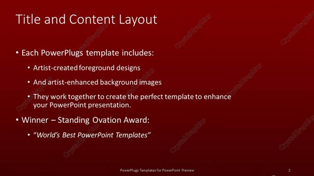 Title and Content presentation slide layout