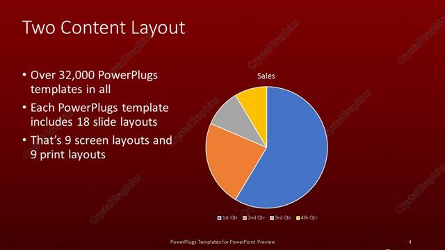 Two Content presentation slide layout