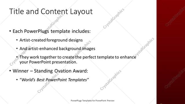 Title and Content presentation slide layout