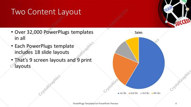 Two Content presentation slide layout