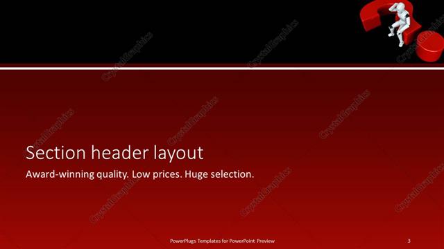 Section Header presentation slide layout