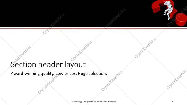 Section Header presentation slide layout