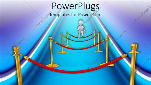  Presentation with order - A figure running in order to cross various hurdles