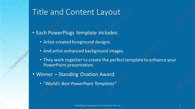Title and Content presentation slide layout