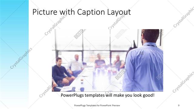 Picture with Caption presentation slide layout