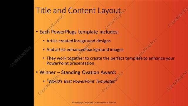 Title and Content presentation slide layout