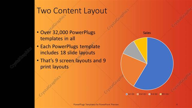 Two Content presentation slide layout