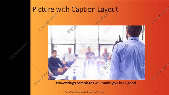 Picture with Caption presentation slide layout