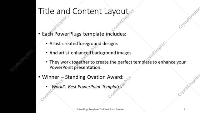 Title and Content presentation slide layout