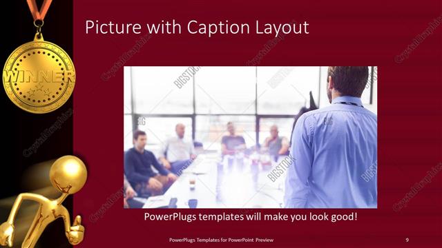 Picture with Caption presentation slide layout