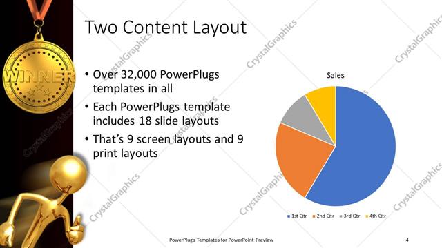 Two Content presentation slide layout