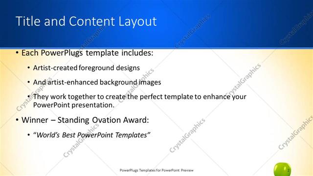 Title and Content presentation slide layout