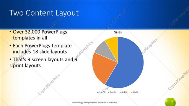 Two Content presentation slide layout