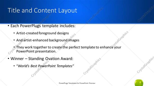 Title and Content presentation slide layout