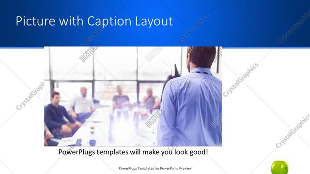 Picture with Caption presentation slide layout