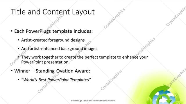 Title and Content presentation slide layout