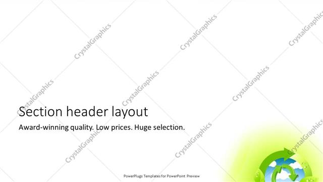 Section Header presentation slide layout