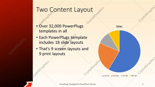 Two Content presentation slide layout