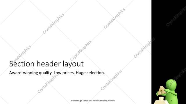 Section Header presentation slide layout